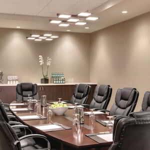 Luxor boardroom set-up is perfect for meetings.